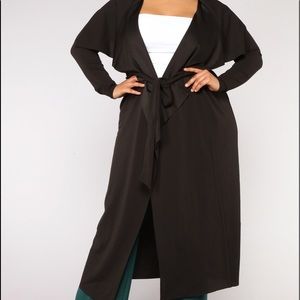 Fashion Nova Leah Drape Front Duster (NWT)